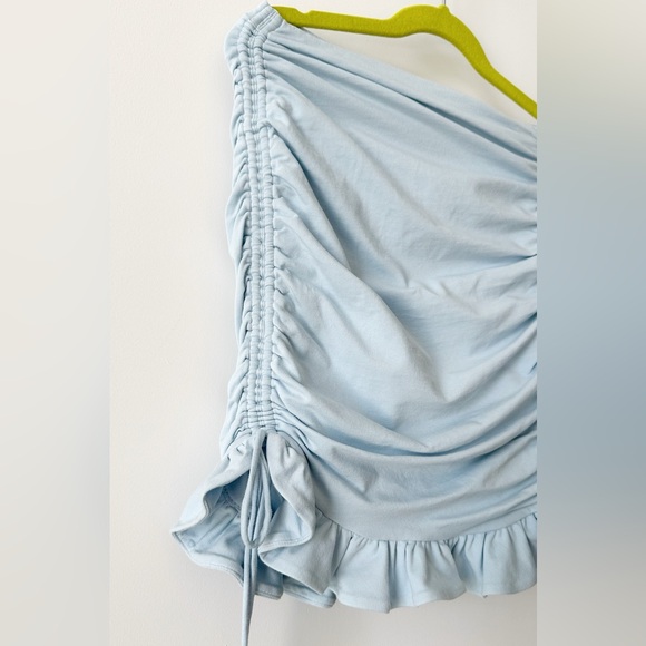 Oh Polly Ruched Mini Skirt – Baby Blue | Size M | New Without Tags - Picture 5 of 7